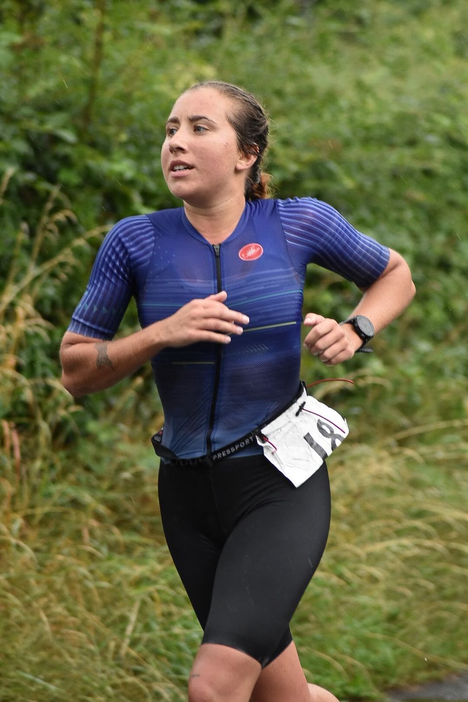 Saltburn-by-the-Sea triathlete Fran Bell competing in the North East of England.